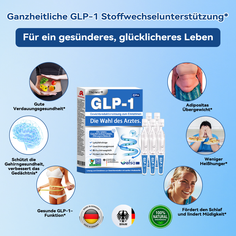 Thonesr® GLP-1 Pro Gewichtsreduktionslösung zum Einnehmen💧7 Tage sichtbare Wirkung, keine Nebenwirkungen, für alle Altersgruppen geeignet✔️