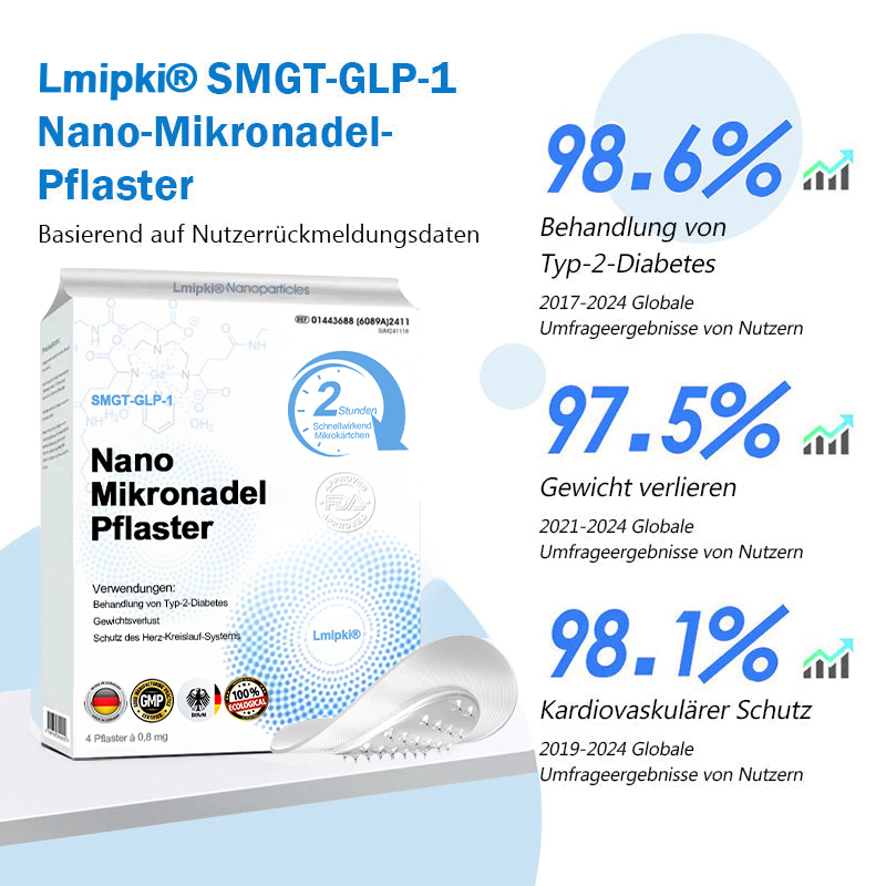 DE Offizieller Laden: Lmipki® 𝐍𝐈𝐃𝐃𝐊-𝐓𝐢𝐫𝐳𝐞𝐩𝐚𝐭𝐢𝐝𝐞 𝐍𝐚𝐧𝐨 Mikronadeln Pflaster((Balancieren den Blutzucker, schmerzfrei, ohne Nebenwirkungen. Geeignet für Adipositas und Diabetes.)🔄