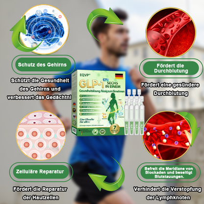 Offizieller Laden ✅| 𝗘𝗤𝗩𝗣® 𝐺𝐿𝑃-𝟏 SECHS IN EINEM Gesundheitslösung, flüssig zum Einnehmen ✅ Für Fettleibigkeit, Herz-Kreislauf-Gesundheit, Diabetes, Schlafapnoe, Darmgesundheit, Gelenkprobleme und mehr👨‍⚕️