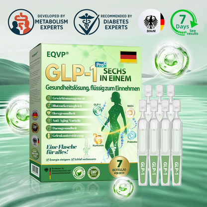 Offizieller Laden ✅| 𝗘𝗤𝗩𝗣® 𝐺𝐿𝑃-𝟏 SECHS IN EINEM Gesundheitslösung, flüssig zum Einnehmen ✅ Für Fettleibigkeit, Herz-Kreislauf-Gesundheit, Diabetes, Schlafapnoe, Darmgesundheit, Gelenkprobleme und mehr👨‍⚕️