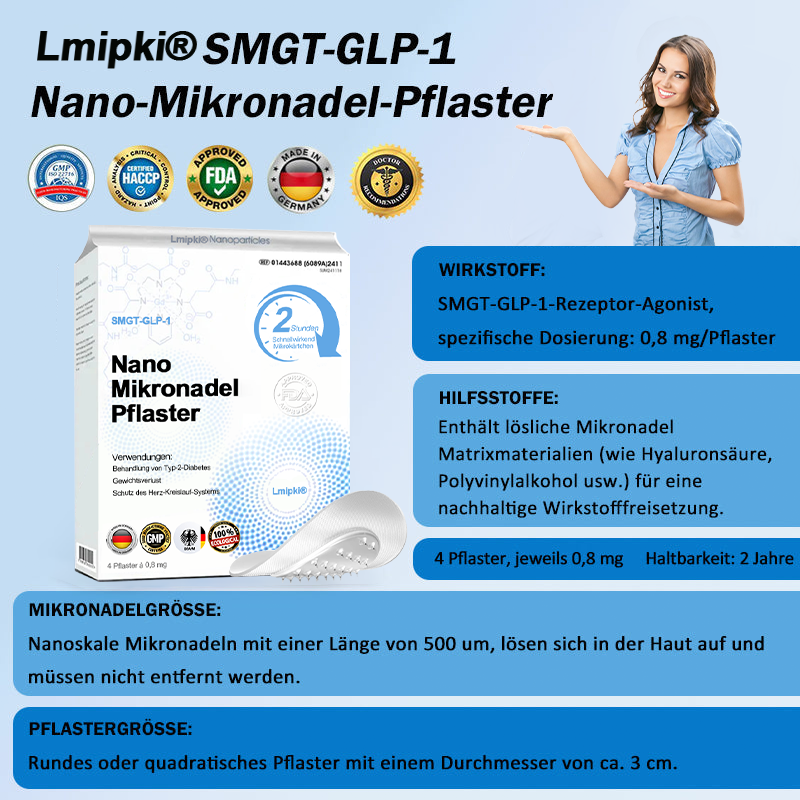 DE Offizieller Laden: Lmipki® 𝐍𝐈𝐃𝐃𝐊-𝐓𝐢𝐫𝐳𝐞𝐩𝐚𝐭𝐢𝐝𝐞 𝐍𝐚𝐧𝐨 Mikronadeln Pflaster（（Balancieren den Blutzucker, schmerzfrei, ohne Nebenwirkungen. Geeignet für Adipositas und Diabetes.）🔄