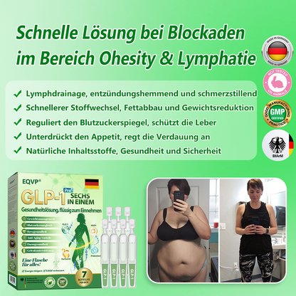 Offizieller Laden ✅| 𝗘𝗤𝗩𝗣® 𝐺𝐿𝑃-𝟏 SECHS IN EINEM Gesundheitslösung, flüssig zum Einnehmen ✅ Für Fettleibigkeit, Herz-Kreislauf-Gesundheit, Diabetes, Schlafapnoe, Darmgesundheit, Gelenkprobleme und mehr👨‍⚕️