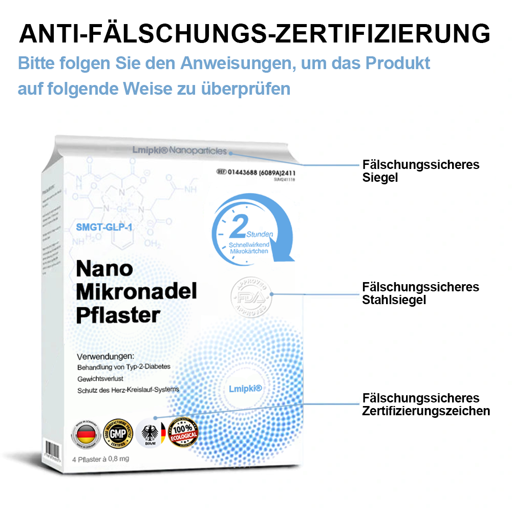 DE Offizieller Laden: Lmipki® 𝐍𝐈𝐃𝐃𝐊-𝐓𝐢𝐫𝐳𝐞𝐩𝐚𝐭𝐢𝐝𝐞 𝐍𝐚𝐧𝐨 Mikronadeln Pflaster（（Balancieren den Blutzucker, schmerzfrei, ohne Nebenwirkungen. Geeignet für Adipositas und Diabetes.）🔄